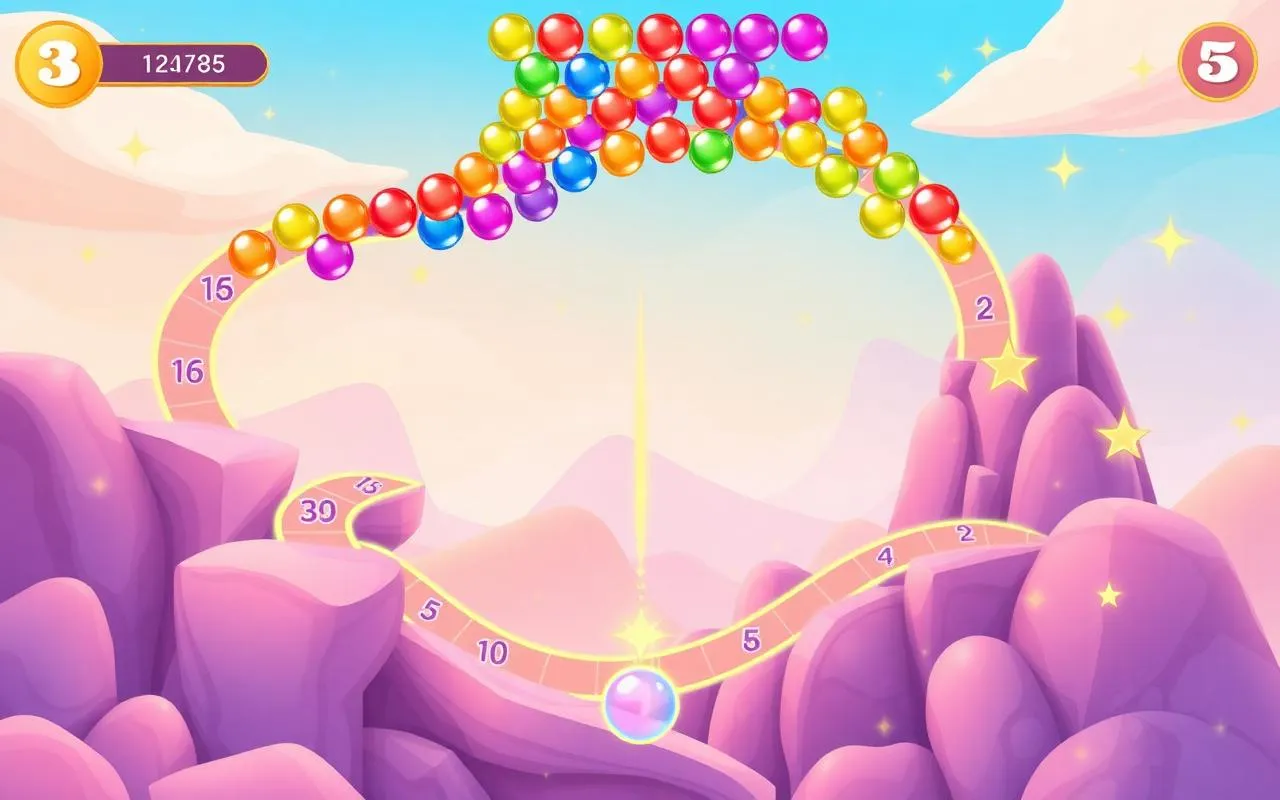 Mapa poziomów w Bubble Shooter Pro
